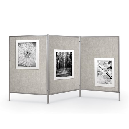 Mooreco Portable Display Panels 78H X 50W w/ Pacific Blue Vinyl Front Surface 689D-47